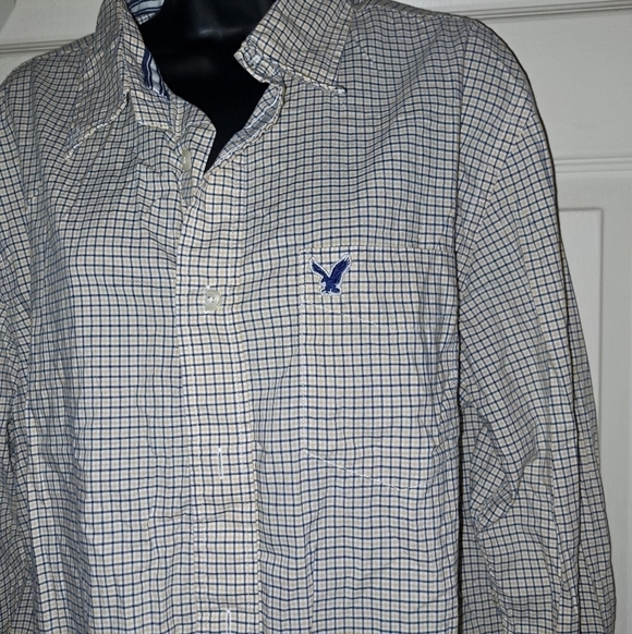 American eagle plaid button Down size large - Picture 1 of 7